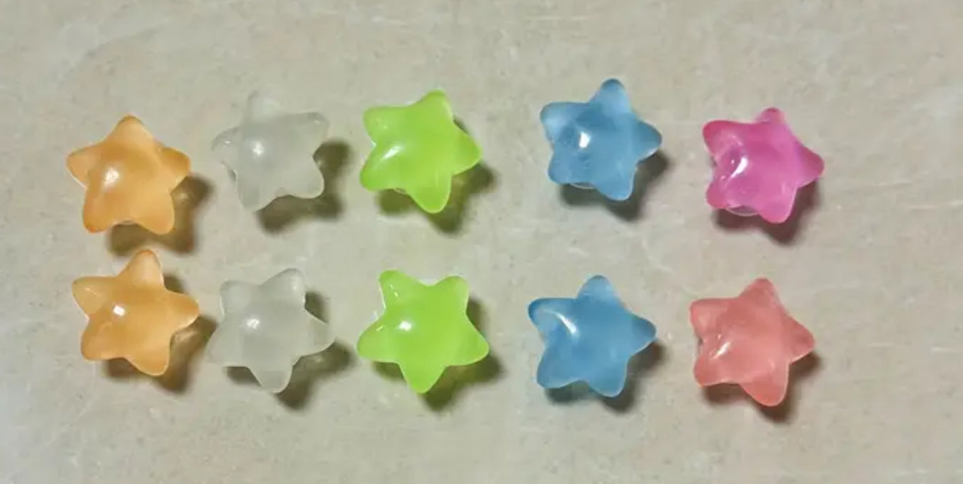 Glow in the dark star shoe charm