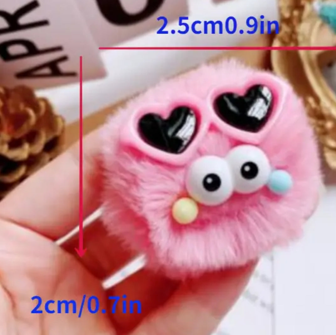 Fluffy ball shoe charm