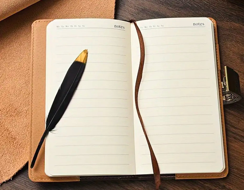 Journal ligné A5 en relief avec motif de l'Égypte ancienne Lockef