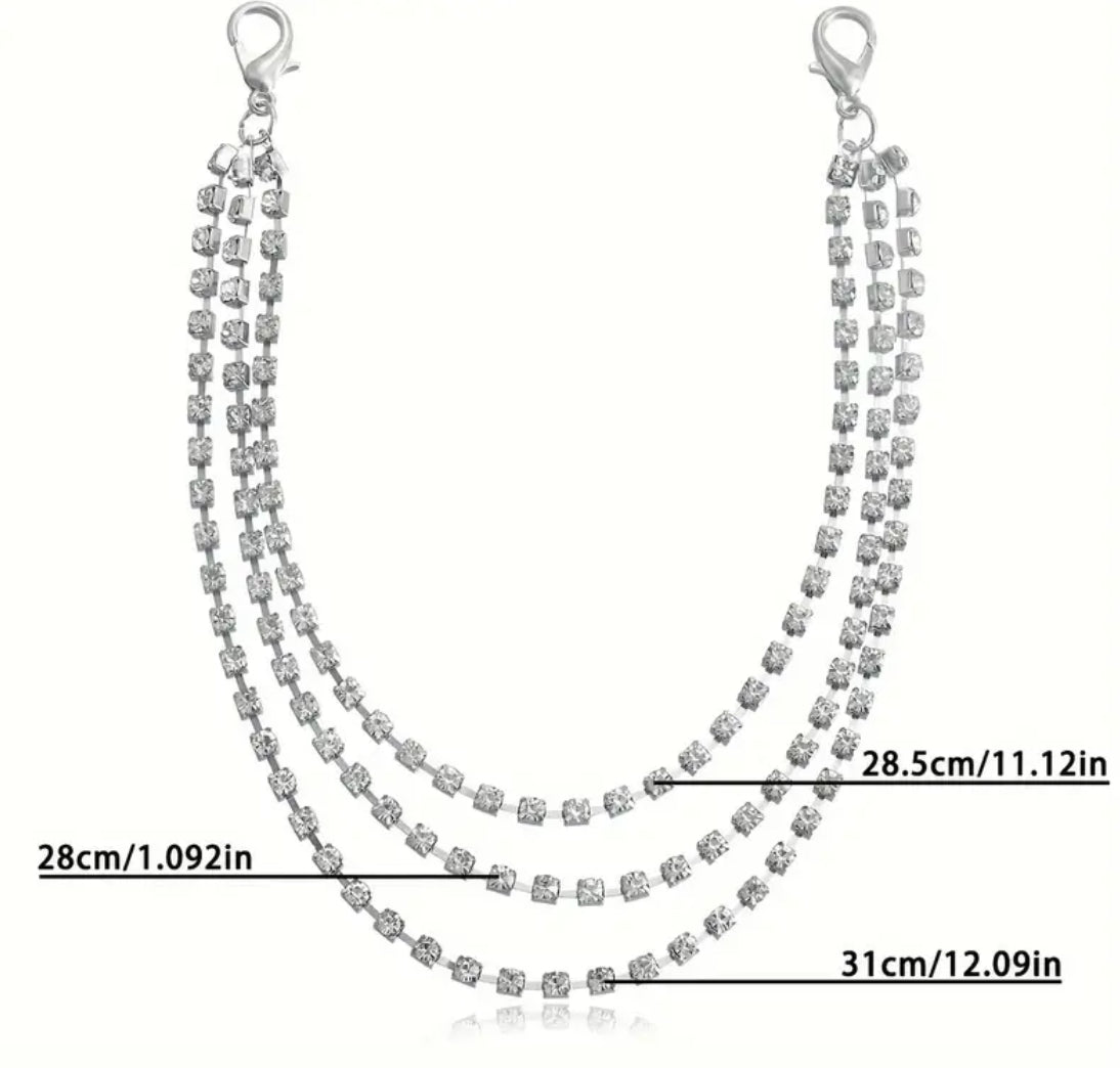 Chaînes de chaussures pour bottes - argent