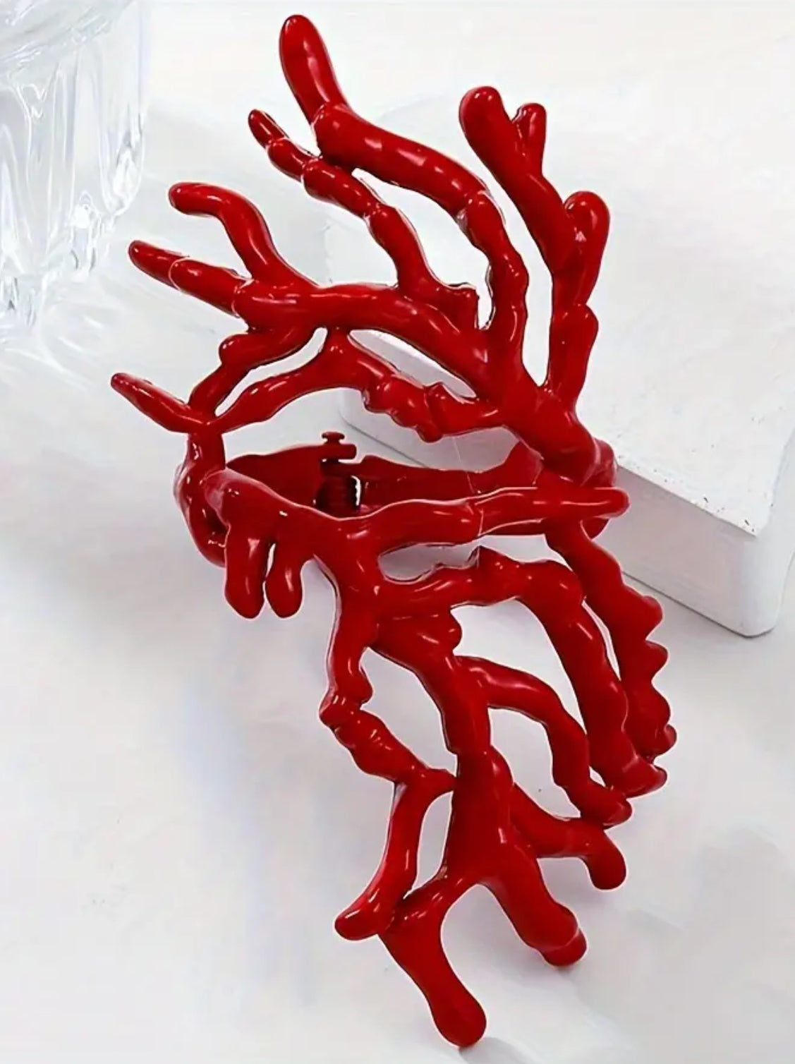 Bracelet jonc en corail rouge