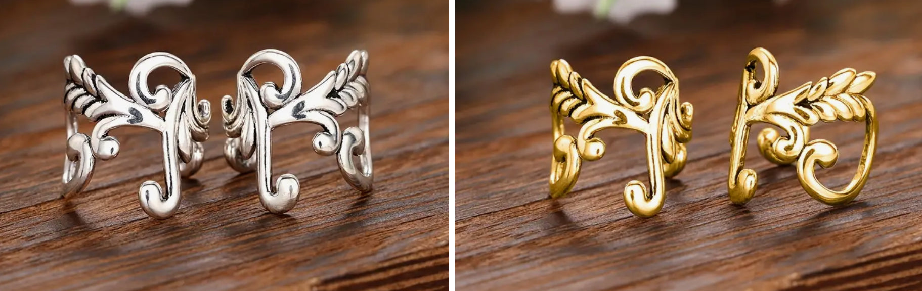 Manchette d'oreille en or ou en argent