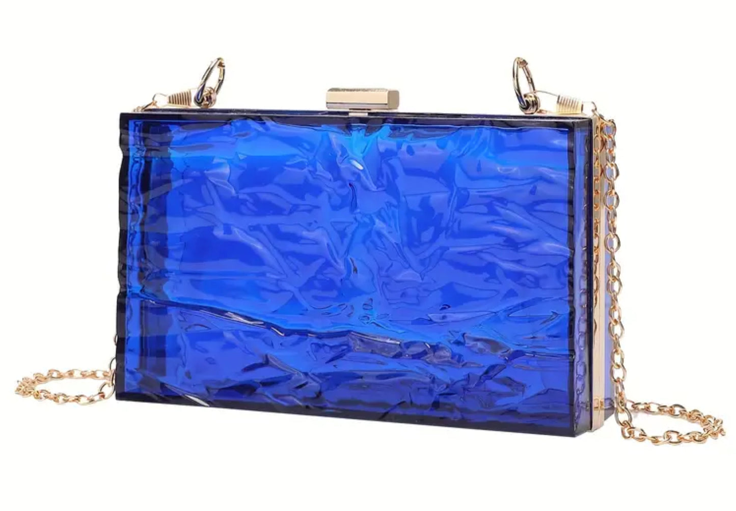 Acrylic hard-case ripple handbag ( various colours)