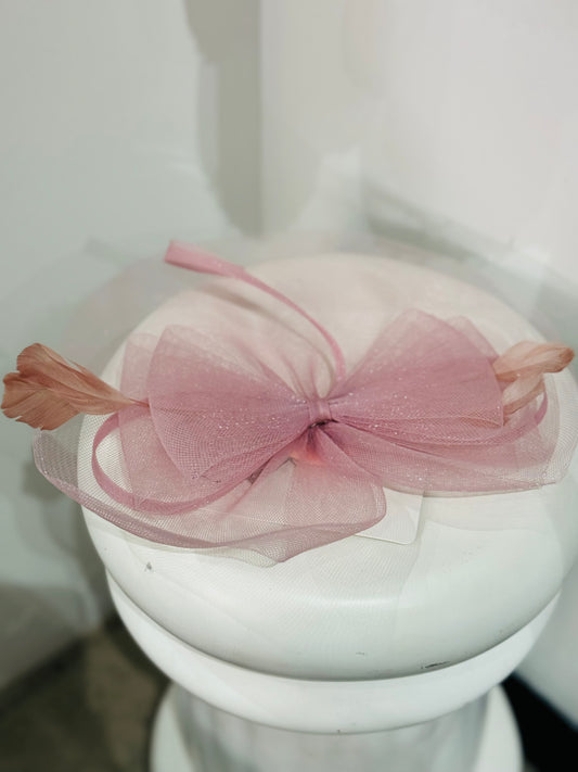 Pink Bow Fascinator Hat