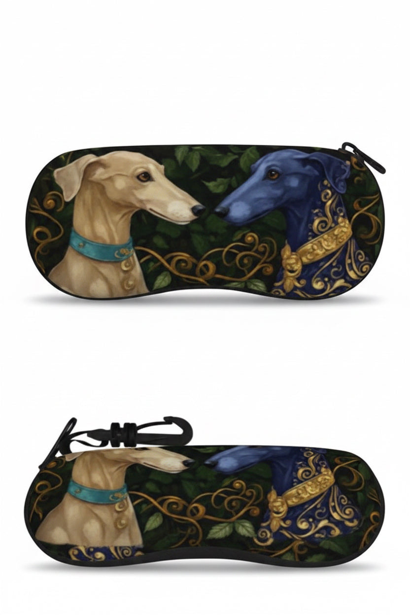 Greyhound Fabric Glasses Case