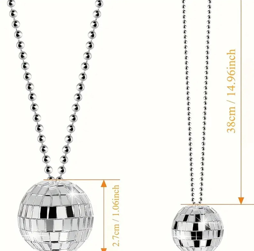 Collier boule disco