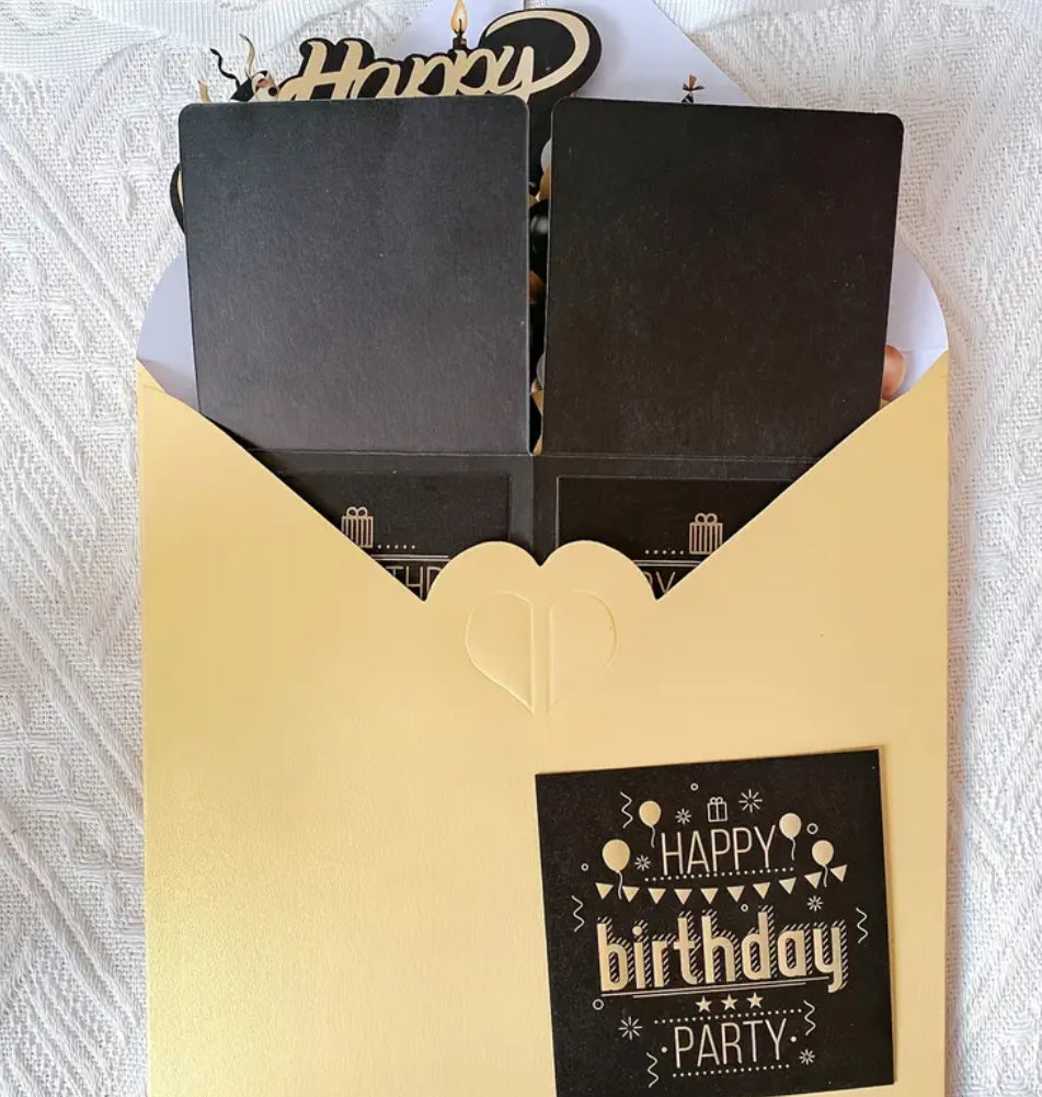 3D birthday Card - Balloon box