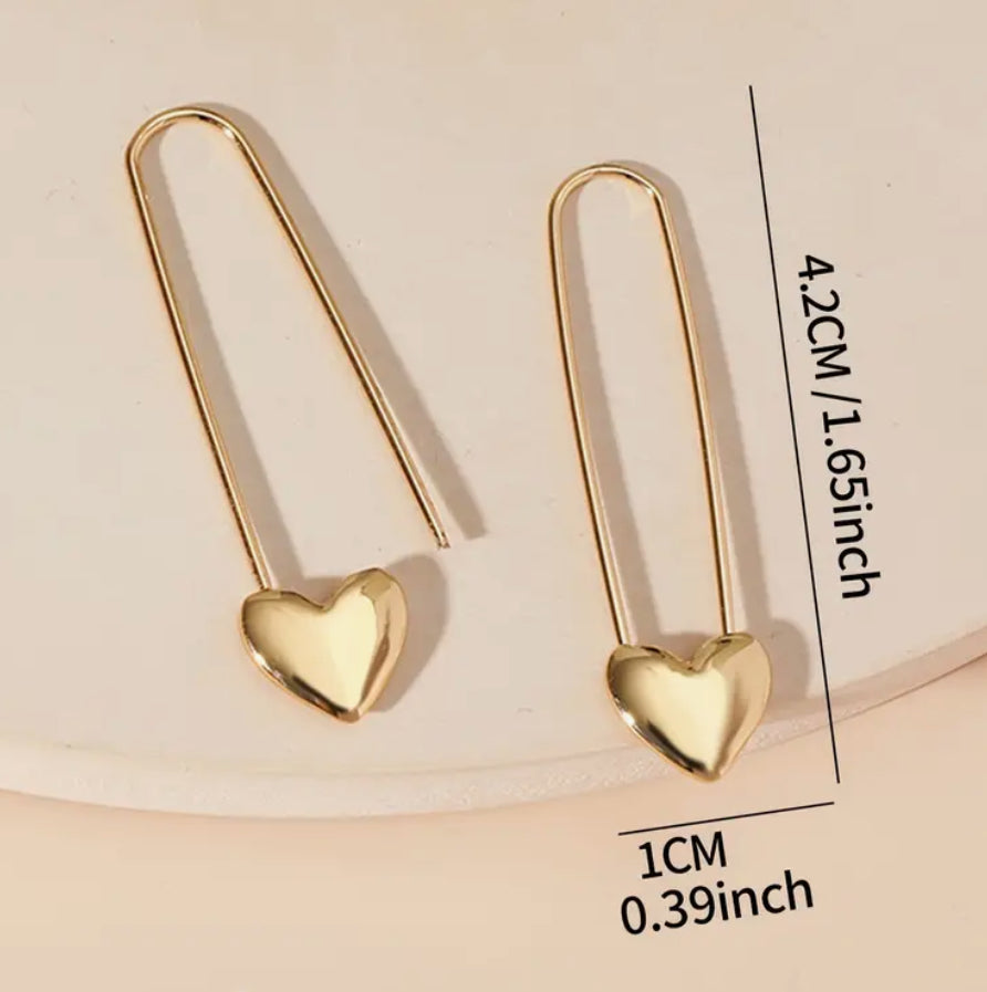 Golden Heart Earrings