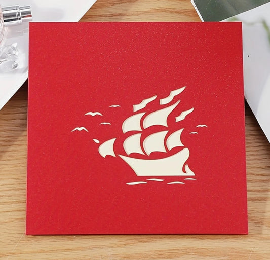 3D Greeting Card -Sailing Boat