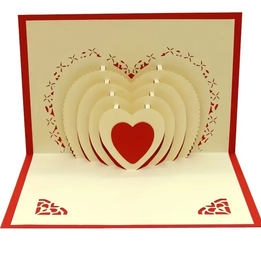 3D Heart Greeting Card