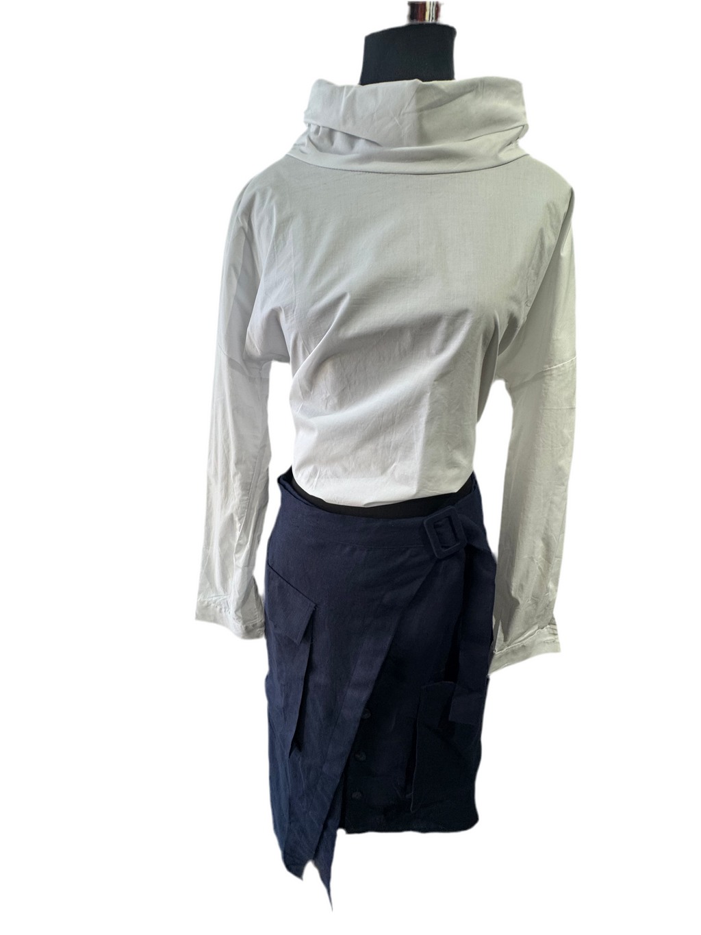 Jupe asymétrique en lin