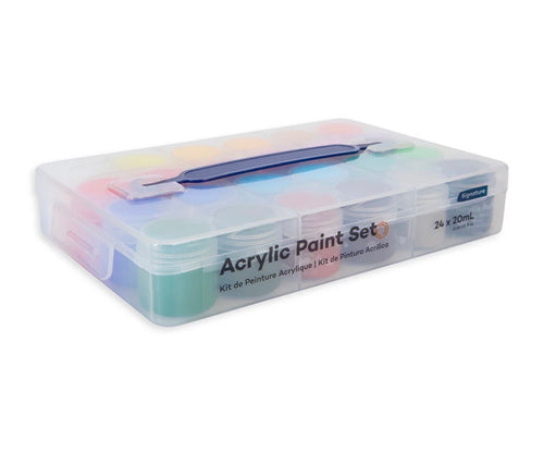 24-Colours Acrylic Paint Set  in Carry Case