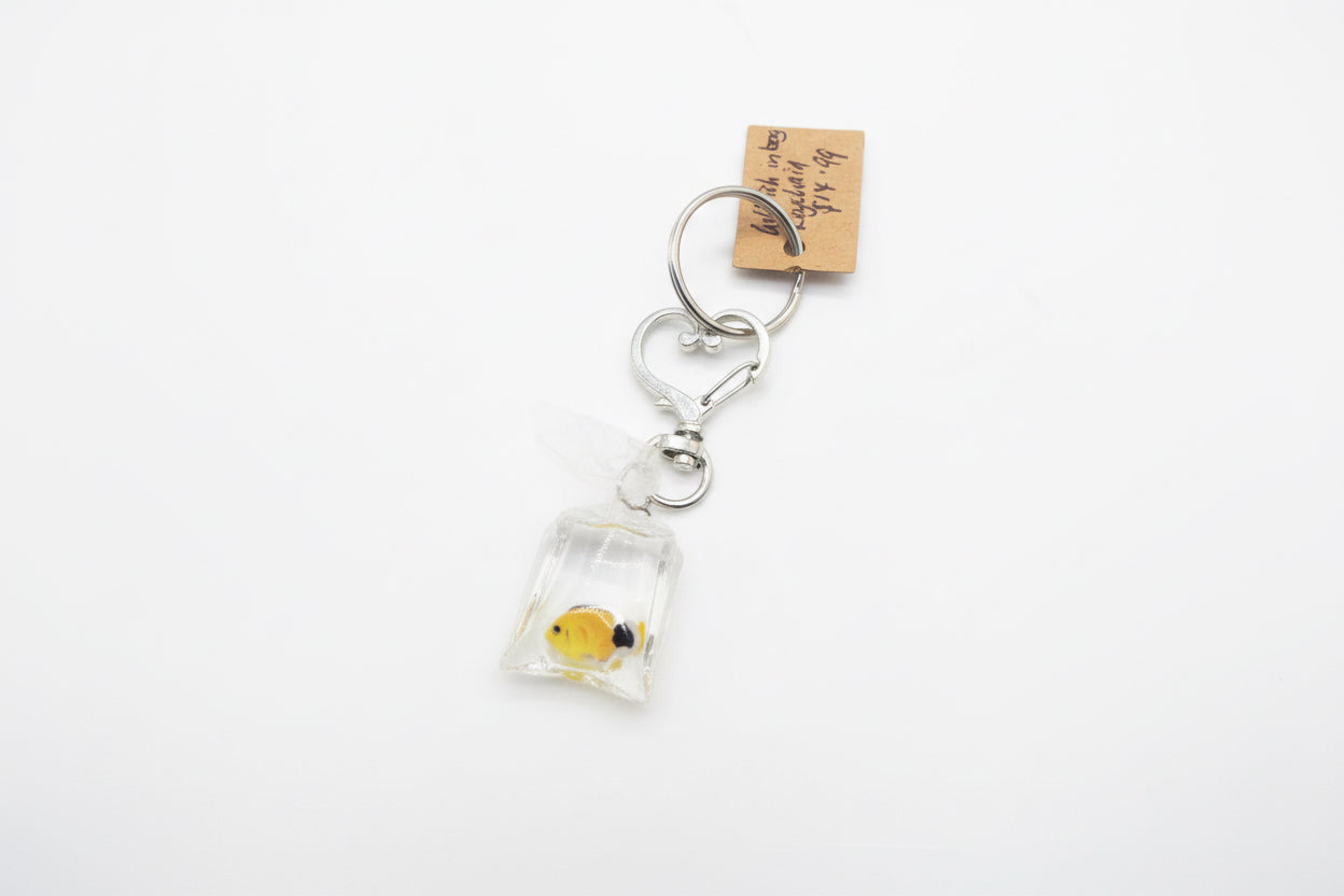 Goldfish in bag keychain
