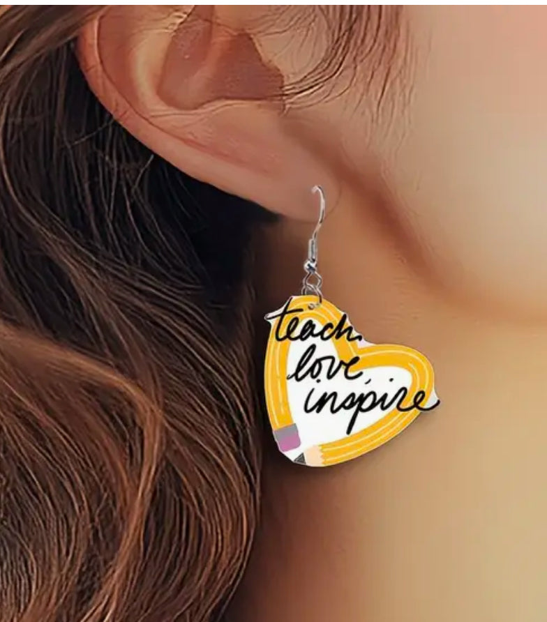 Teach Love Inspire Earrings