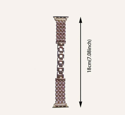 Silver Stainless Steel Interlocking Chain Apple Watch Strap 38mm