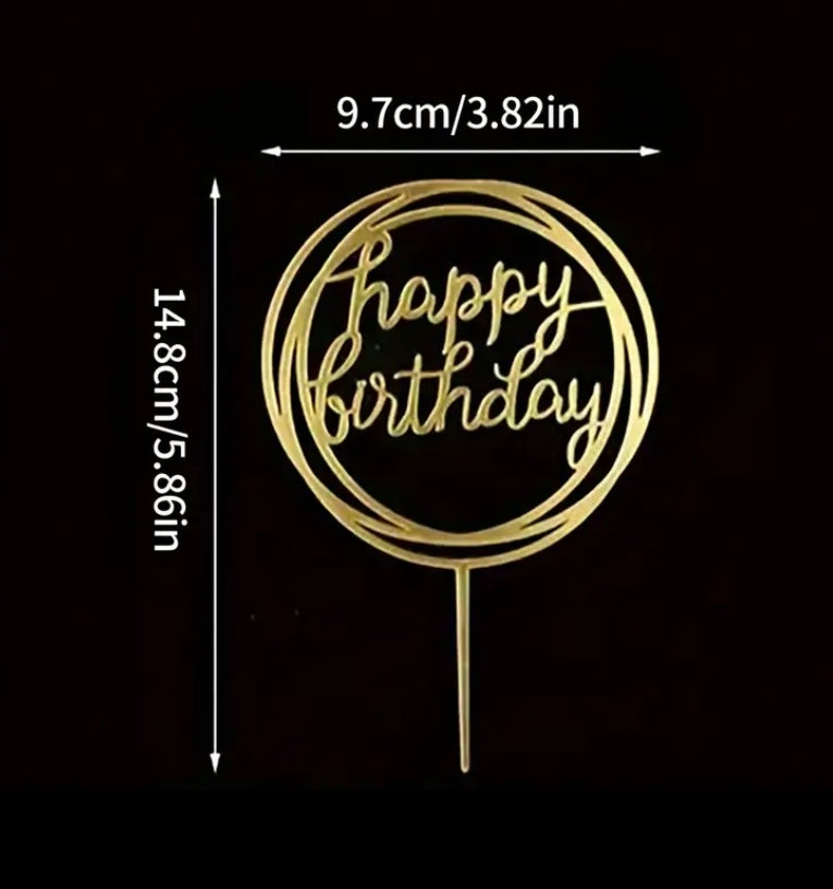 Décorations de gâteaux d'anniversaire en cercle