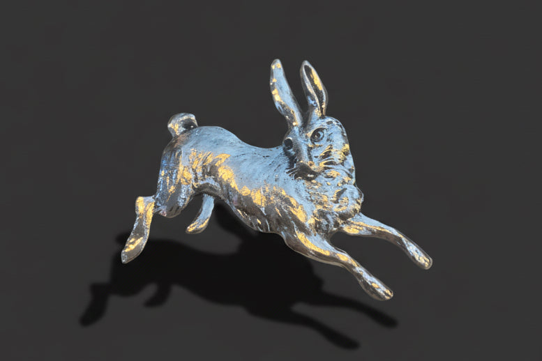 Running Rabbit Brooch