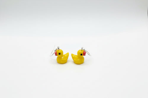 Yellow Duck Sterling Silver Earrings