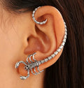 Silver-plated Scorpion Earring Ear Cuffs