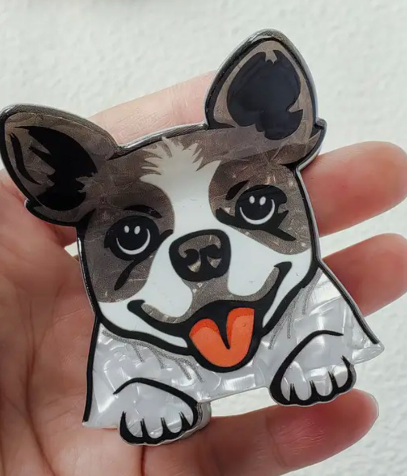 Pince à cheveux en forme de griffe de chien terrier