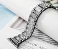 Bracelet Apple Watch en acier inoxydable avec strass NOIR 38 mm