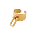 Gold-Plated Stirrup Stainless Steel Ring