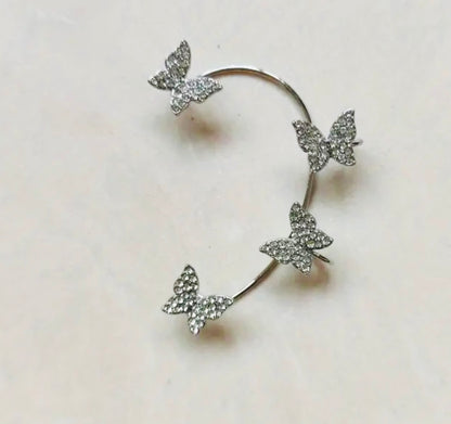 Moissanite Butterfly Ear Cuff ( Silver or Gold)