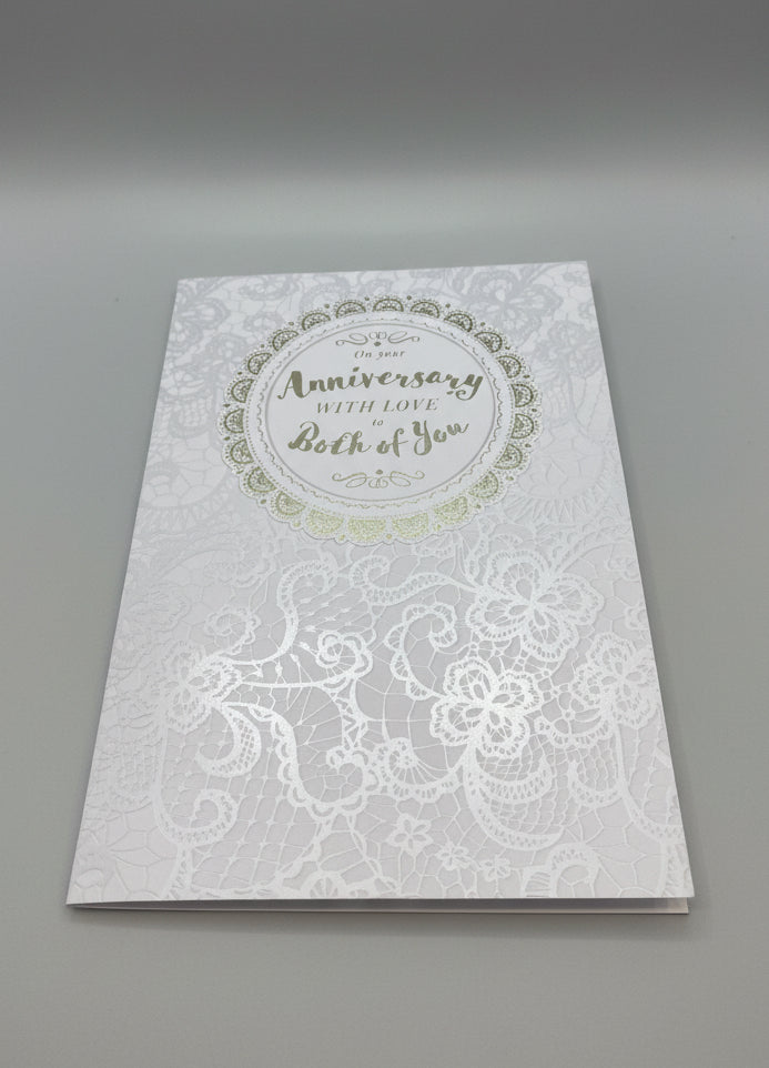 On your Anniversary with love to both of you -Card
