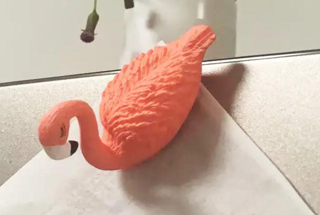 Aimant de réfrigérateur flamant rose