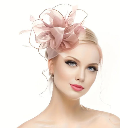 Pink Feather Derby Fascinator Hat