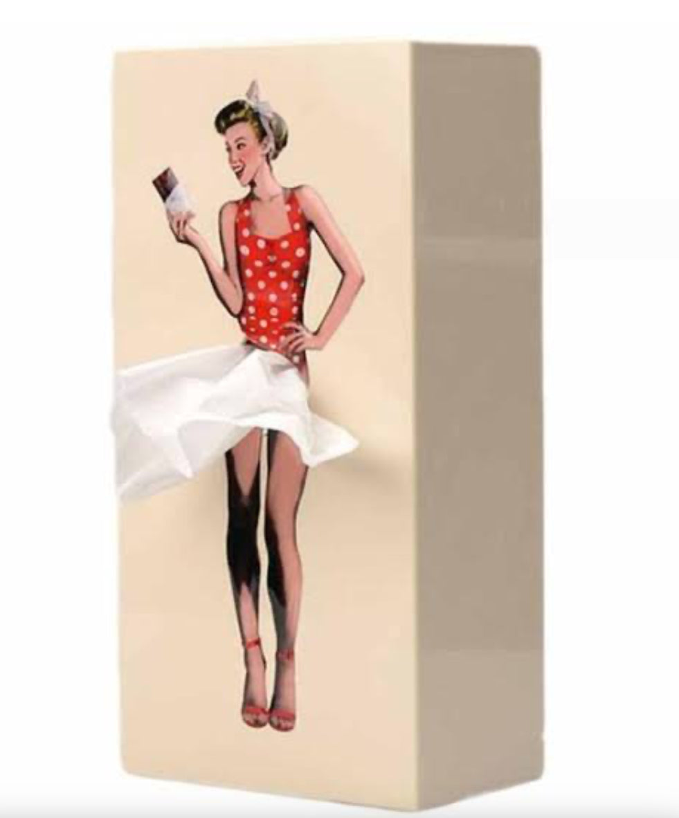 Boîte à mouchoirs Flying Skirt (crème)