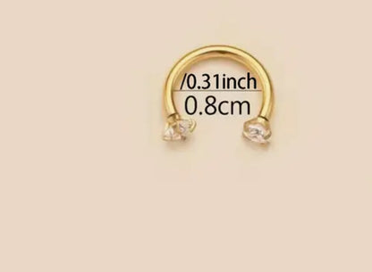 Diamonte clip-on nose ring