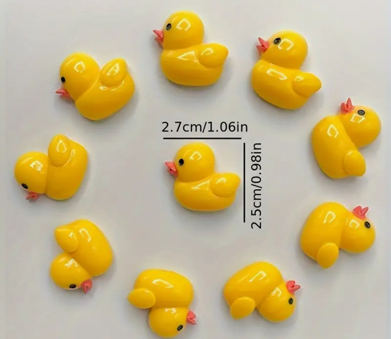 Aimants de réfrigérateur en forme de canard jaune
