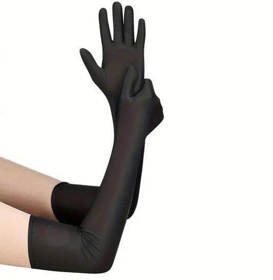 Black long gloves