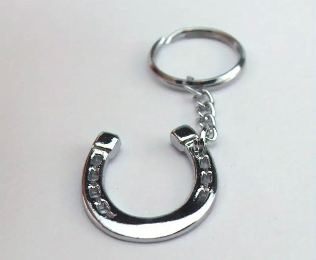 Silver Horseshoe Keychain
