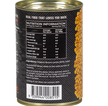 Organic Brown Lentils 400g