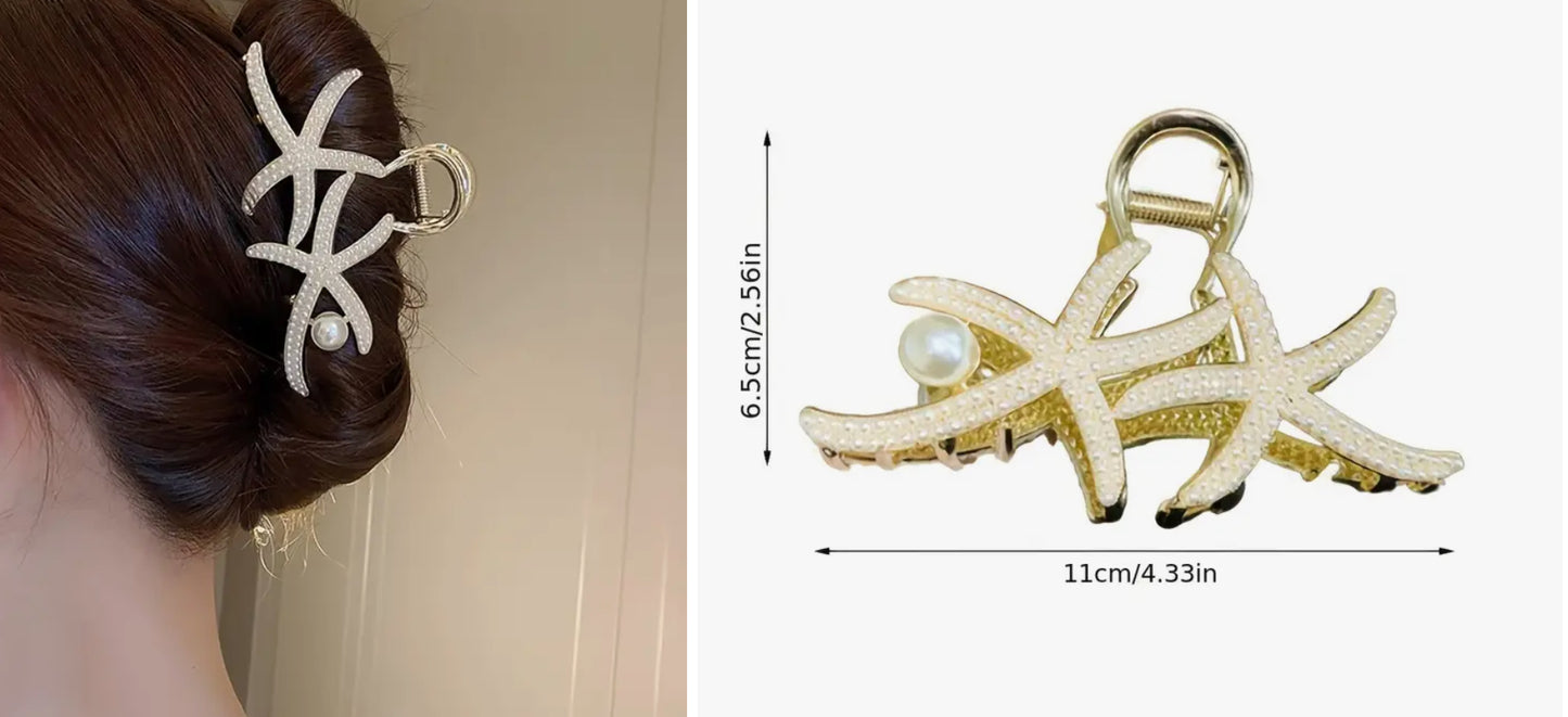 Starfish claw hair clip (gold or silver)