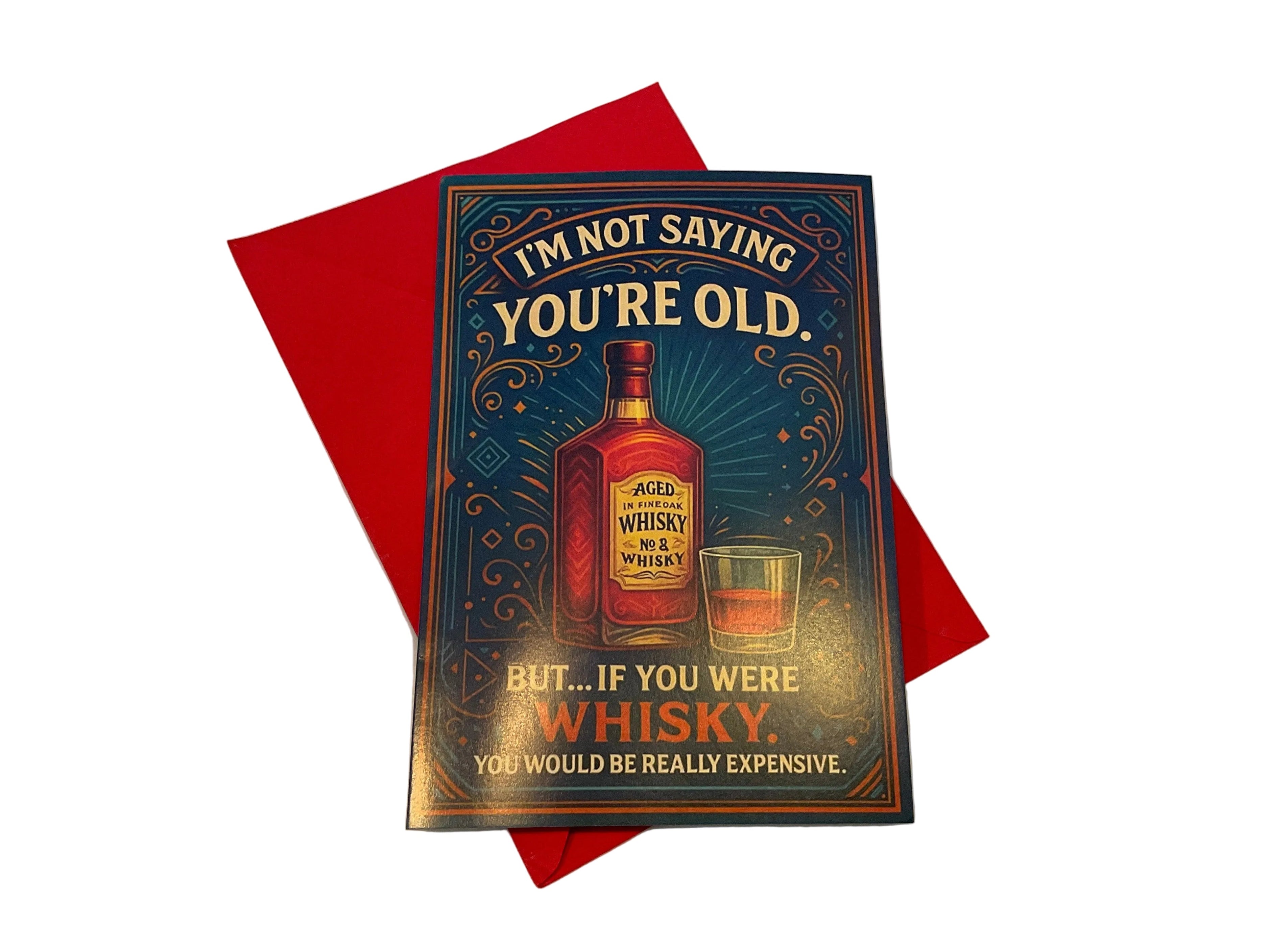 Funny Older Persons Card Whiskey