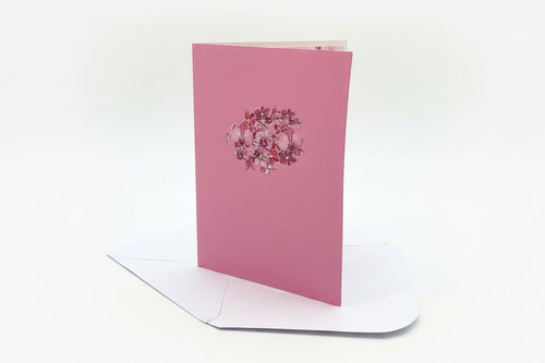 Pop-Up Orchid Blank Greeting Card