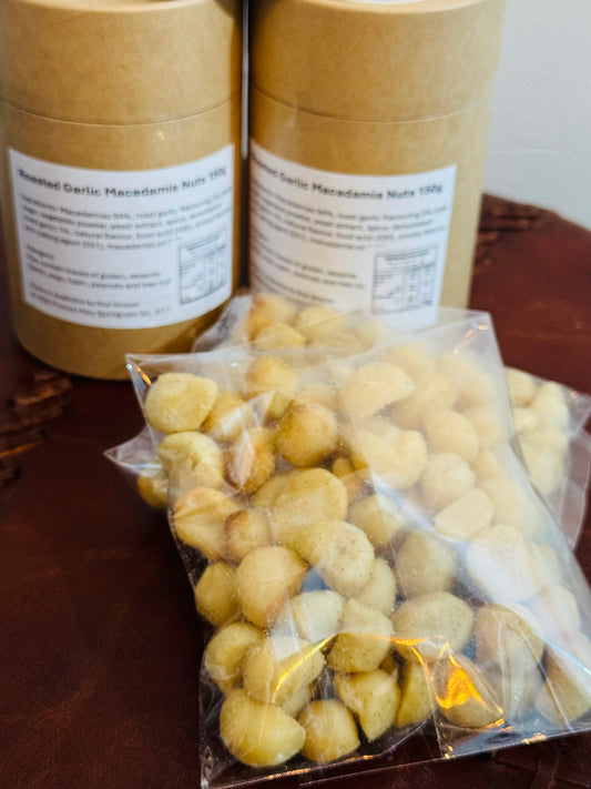 Garlic Roasted Macadamia Nuts 100g