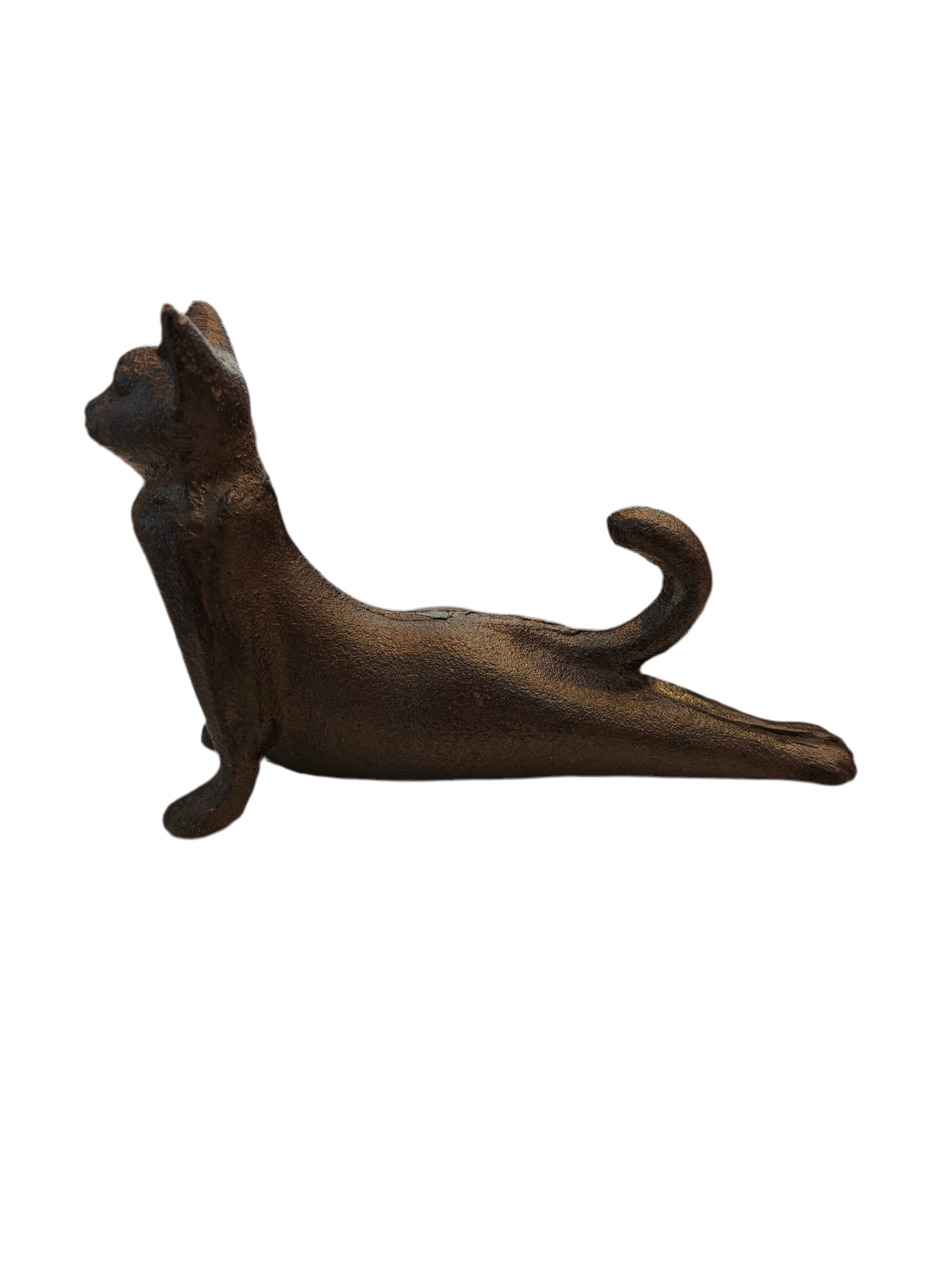 Cast iron cat door stop