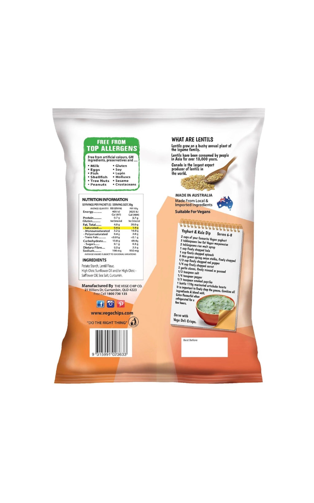 Lightly Salted Lentil Chips