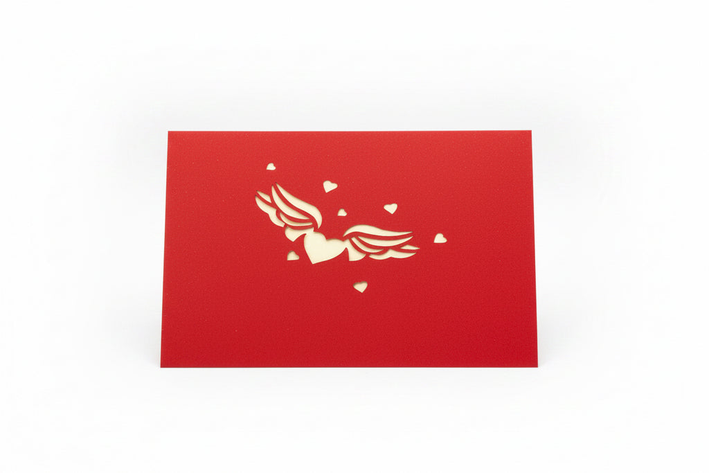 3D Pop-Up Greeting Card - Cupid Heart