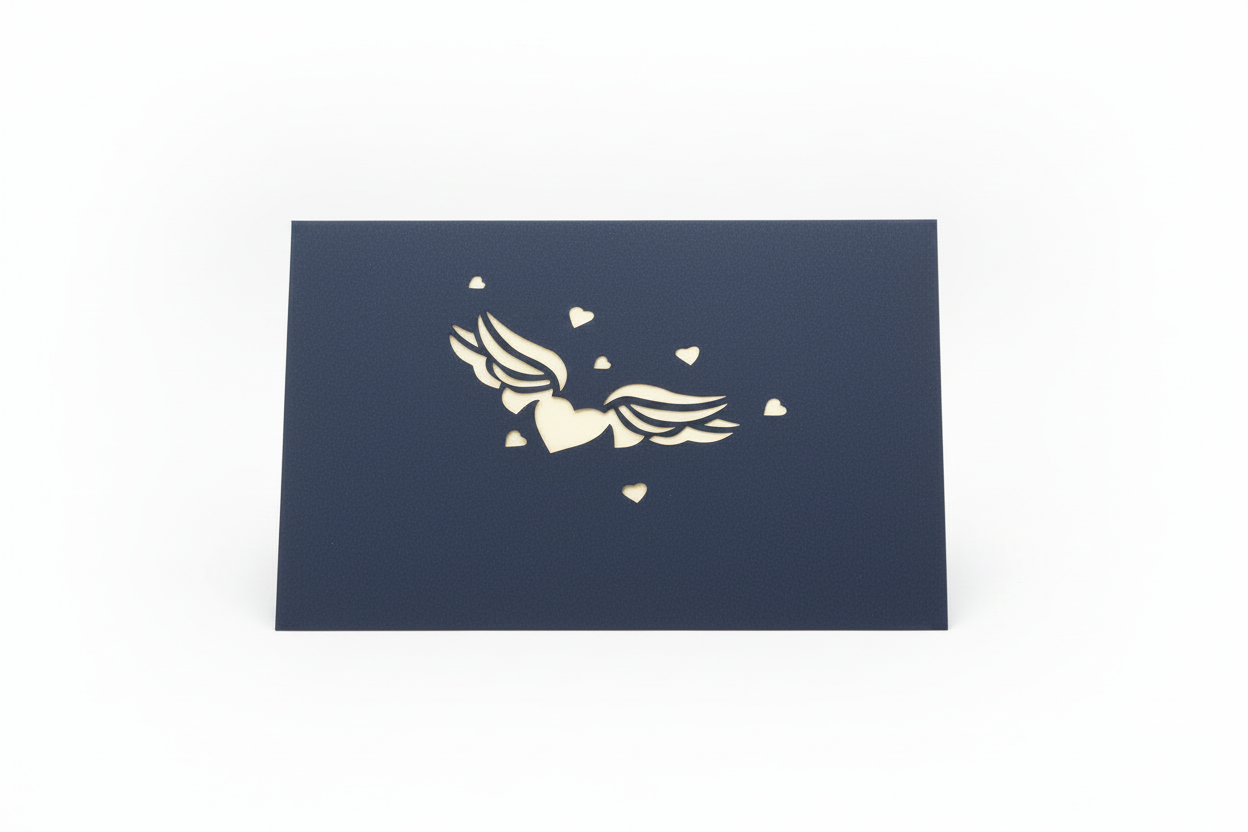 3D Pop-Up Greeting Card - Cupid Heart