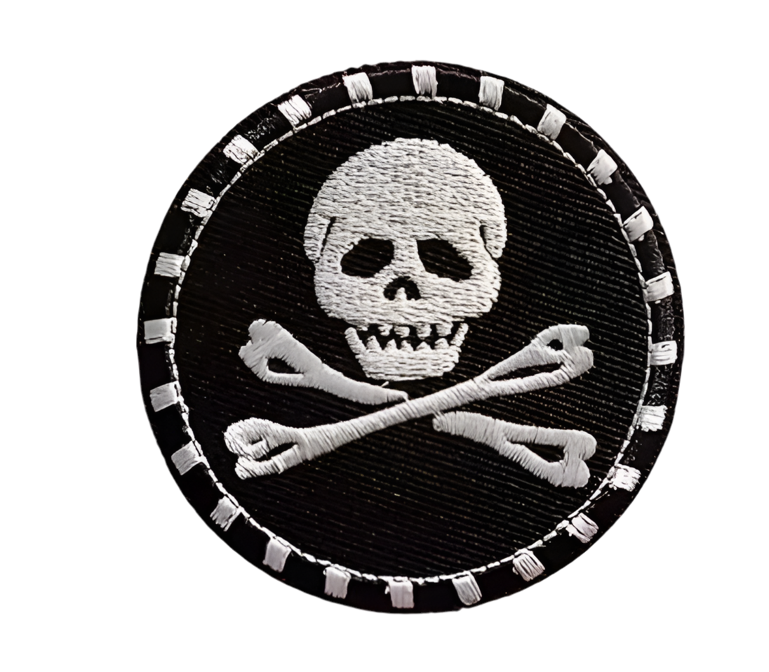 Embroidered skull Iron-On Transfer Patch