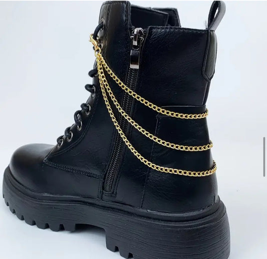 Boot Shoe Chains- gold colour