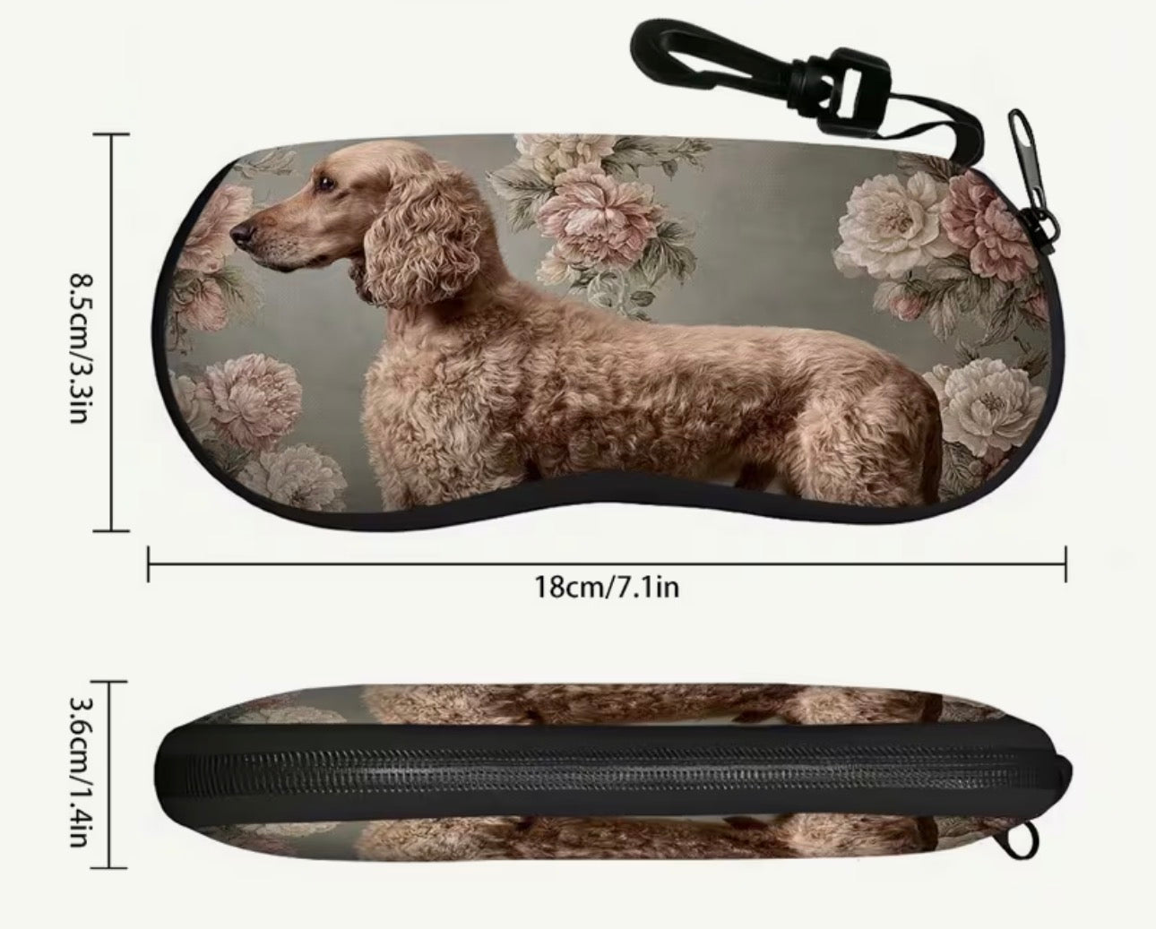 Poodle Dog glasses case