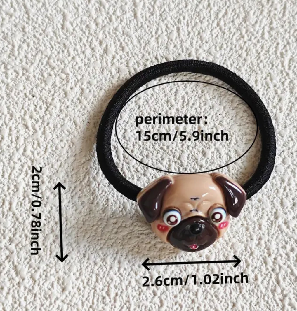 Pug dog hair tie