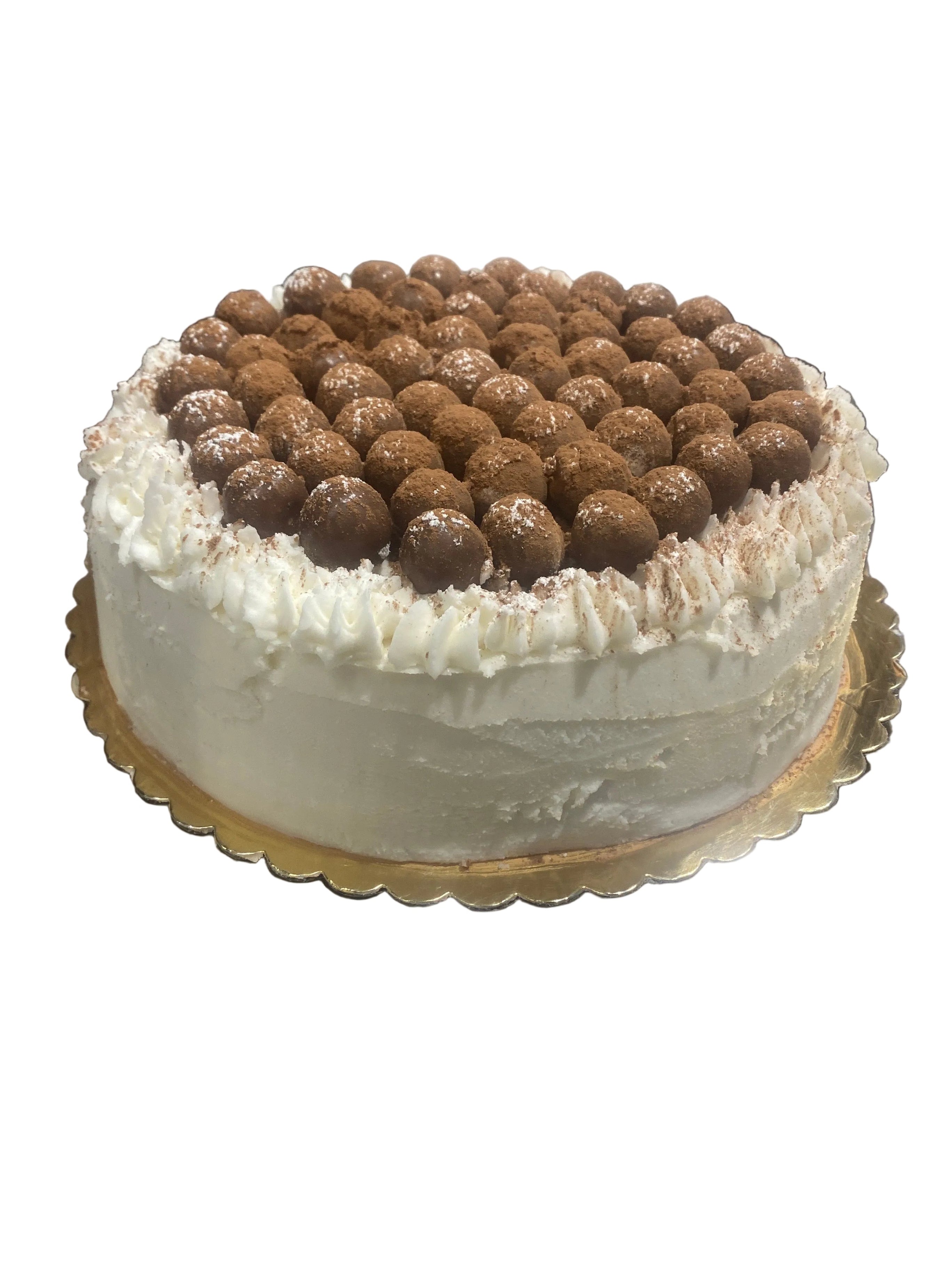 8-Inch Single Layer Burnt Caramel Cake with Vanilla Bean Frosting and Maltesers ( Gluten Free)