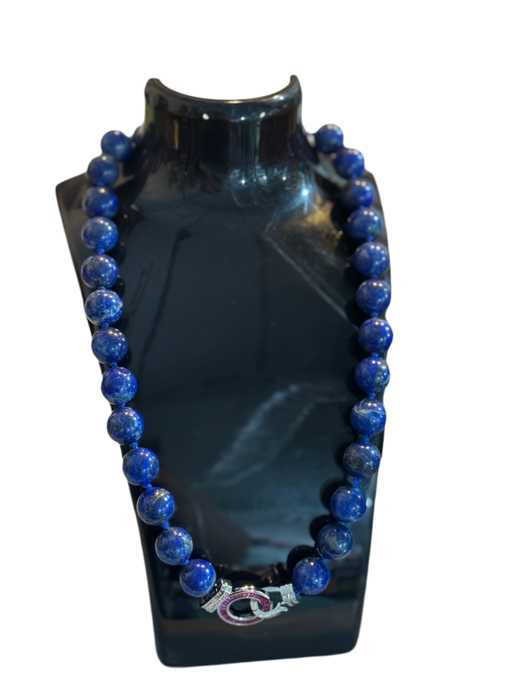Collier lapis-lazuli 48cm